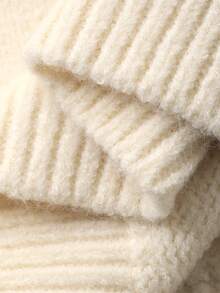 DAZY Áo khoác len đan chắp vá màu tương phản dành cho nữ vào dịp Giáng sinh - Màu Đỏ Sâu - Xem 6