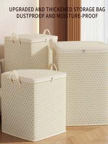 1pc Oversized 150L Liter Fabric Storage Box For Bedding, Sheets, Clothes, And Underwear - Portable, Lightweight, With Zipper And Handle, Easy To Carry, Used For Under Bed Storage,Multiple Sizes To Choose From - Multicolor - View 1
