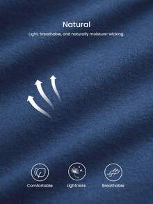 LUVLETTE Plus Size Soft Brushed Cotton Basic PJ Set Women's Lounge Set Fall Pajamas - Blue - View 3