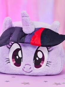 My Little Pony X SHEIN 1Pc Cute Cartoon Pony Three-Dimensional Plush Tissue Box, Paper Box, Home Decoration Tissue Box, Suitable For Paper Drawing, Office And Car Can Use Twilight Sparkle,Gift Ideas - Purple - View 4