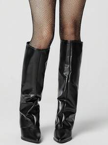 ROMWE Grunge Punk 2双性感水钻渔网袜，日常百搭基础款连裤袜，简约风格紧身裤 - 膚色黑色 - 查看 6