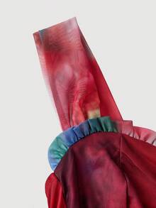 SHEIN MOD Váy midi họa tiết hoa lãng mạn, viền bất đối xứng - Nhiều màu - Xem 3