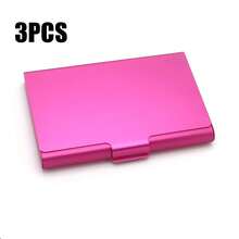 1pc Creative Business Card Box, Aluminum Alloy Business Card Box, Business Card Holder, Business Card Holder, Business Card Holder, Card Storage, Business Card Storage, Credit Card Case, Wallet, Home Storage Box, Office Supplies And Office Storage. - Multicolor - View 18