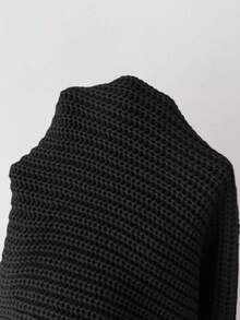 Islaluna Women's Casual Solid Color Cropped Loose Cardigan, Autumn