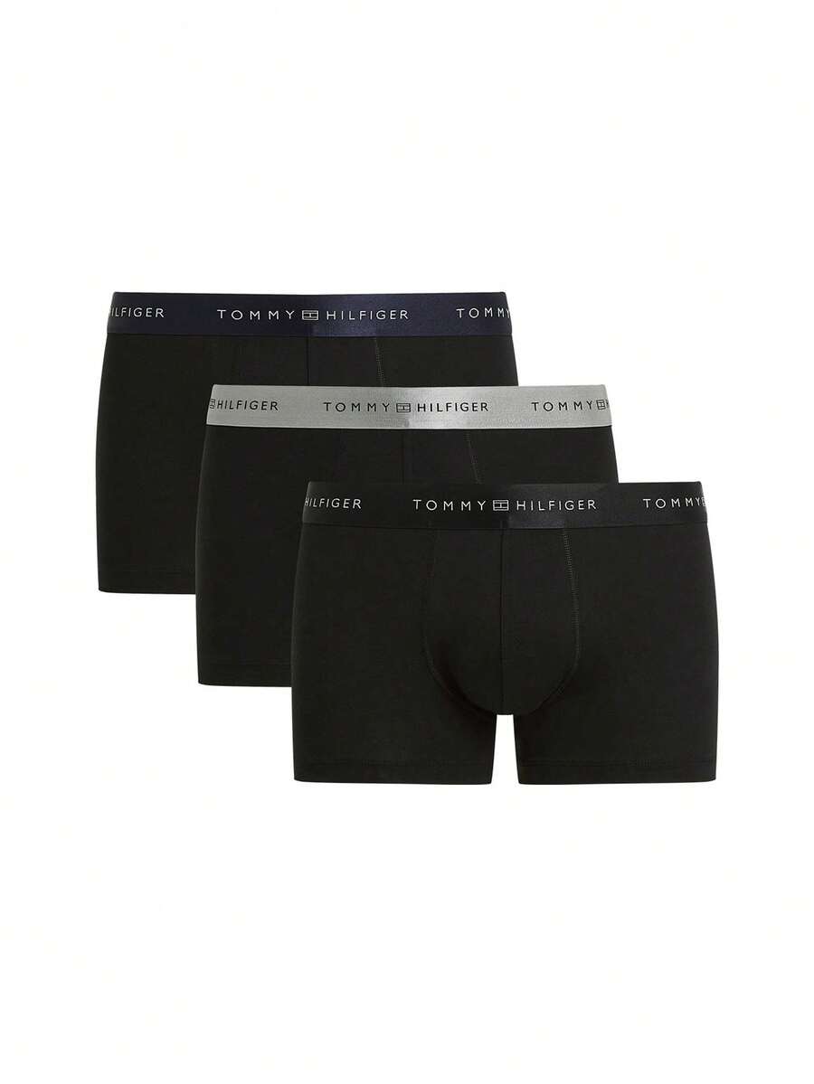 Tommy Hilfiger 3 Pack Men's Boxers - Blk/Des Sky/Silver - View 1