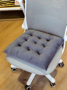 1个双面毛绒坐垫，加厚防滑办公椅垫，适用于书桌椅和游戏椅，也可作为冥想枕，适用于家庭、餐厅和地板坐垫 - 彩色 - 查看 6