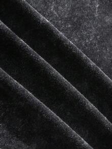 Manfinity Dauomo Áo thun trễ vai thường ngày mùa hè dành cho nam có in họa tiết, kiểu Gothic Vintage Washed, trang phục dạo phố, mèo đá chơi guitar cổ điển, áo thun mèo ghita vui nhộn cổ điển - màu đen - Xem 8