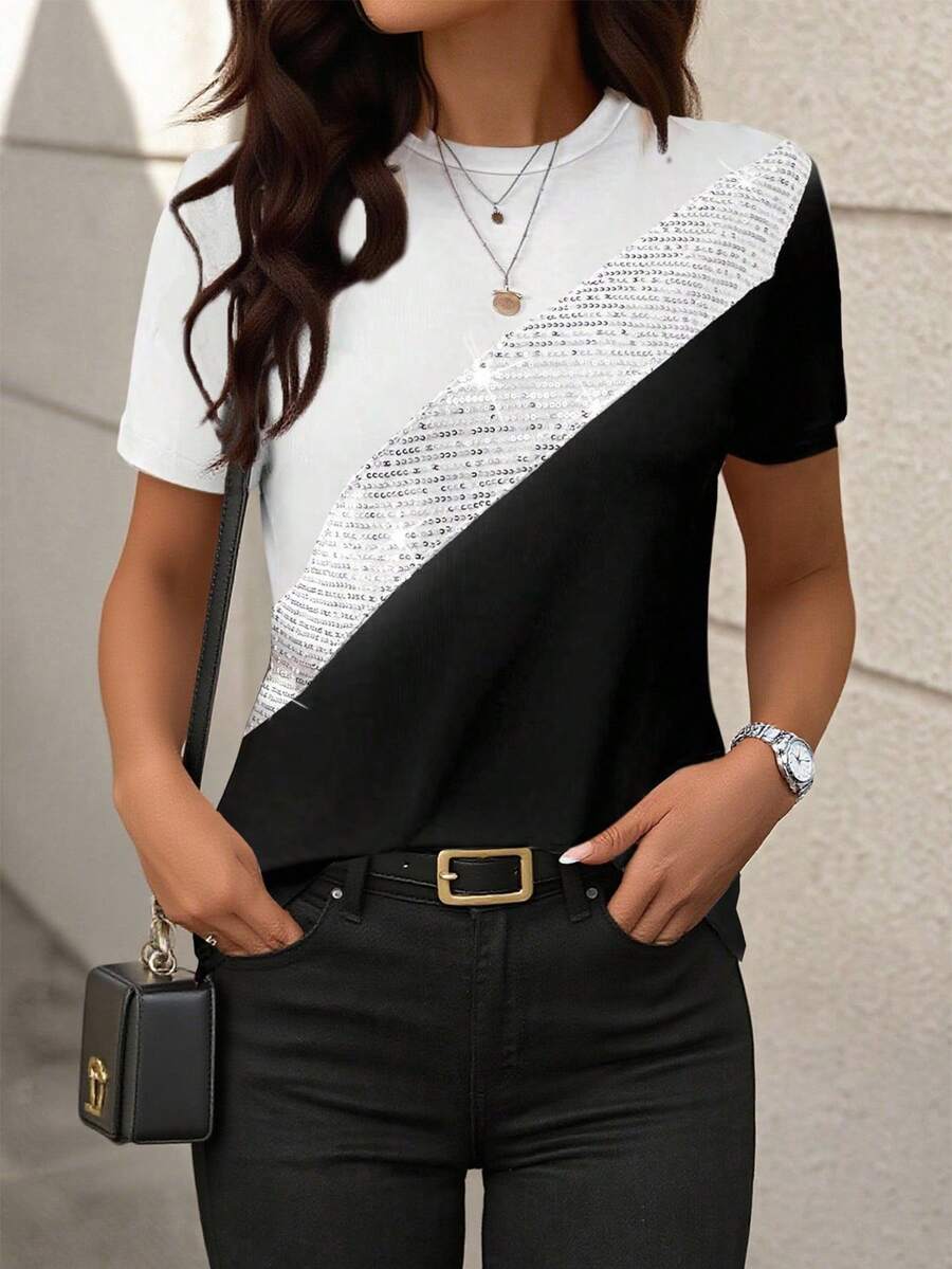 EMERY ROSE 女士休闲短袖 T 恤，简约时尚，适合日常穿着