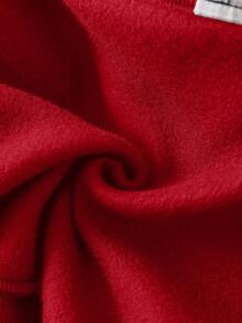 SHEIN 2 Stücke Baby Mädchen süßer vielseitiger Lässig Gürtel Griff Material warmer personalisierter Mode bestickter Buchstabe Pullover Reißverschluss Sweatshirt Hose Zweiteiler Set bequem Lässig vielseitig Mode geeignet für Innen, Außen, Alltag, Sport, Spiel, Party Urlaub, Festival geeignet für Herbst und Winter Saison