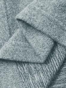 DAZY 女士简约抓绒针织宽松长袖上衣和裤子睡衣套装（2件套），秋冬季 - 藍色 - 查看 6