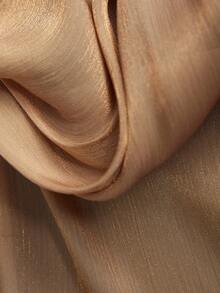 Zanirela Khaki Satin Kragen Krawatte Langarm Hemd, zart & sanft, geeignet für den täglichen Gebrauch, Arbeit und Zusammenkünfte - Khaki - Übersicht 6
