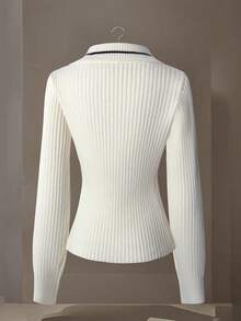 Franclia Women's Elegant Casual Pullover Sweater, Sophisticated Design, Slimming, Soft And Graceful, Suitable For Layering, Autumn/Winter