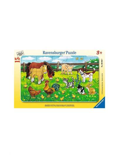 Ravensburger Farm Animals In The Meadow 15 Piece Jigsaw Puzzle Age 3 Years+ 6046