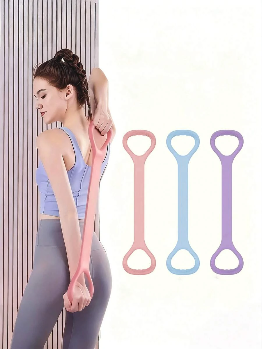 Joivida 3 buc. Benzi elastice de rezistență din silicon, set pentru antrenament complet al corpului, yoga, stretching pentru umeri, spate, brațe, antiderapante, antrenament pentru sală de acasă, terapie fizică, idei de cadouri pentru adulți, începători, articole de fitness obligatorii - Multicolor - Vizualizare 1