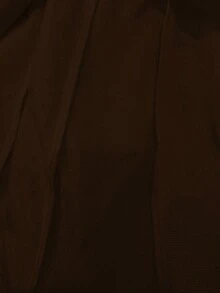 Franclia 女士休闲撞色滚边羊毛混纺外套，秋冬季 - 咖啡棕 - 查看 6