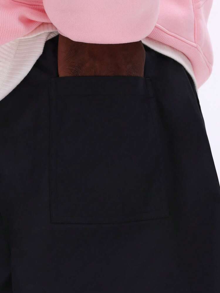 Loose Nylon Parachute Pants With Drawstring