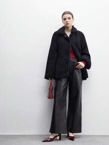 Tacones altos de mujer versátiles para la oficina y el día a día, de punta afilada, tacón grueso, color burdeos, con diseño sexy - Burdeos - Ver 9