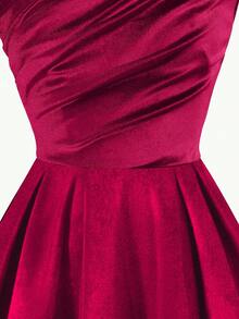 夏季新款韩版时尚简约休闲日常百搭少女连衣裙 - 紅色 - 查看 8