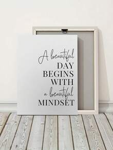 1件励志墙画，女性人生格言，激励办公室装饰，女性办公室墙面艺术印刷品，女性励志语录，简约风格，无框 - 彩色 - 查看 9