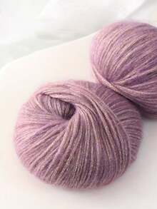 1pc Sparkling Metallic Yarn, Soft Knitting Crochet Thread For Scarves, Sweaters, Bags, Hats, DIY Comfortable Knitted Goods, Crochet Yarn Balls, Handmade Crafts, Knitting Accessories And Sewing Supplies - Multicolor - View 3