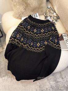 GlowEve CURVE 大码新款秋冬女式粗针织复古宽松休闲毛衣 - 彩色 - 查看 5