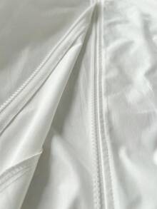 Coolane Winter Clothes For Women Streetwear Going Out Casual Athleisure White Set Reflective Lapel Coat And Parachute Pants Cargo Pants,2pcs - White - View 6