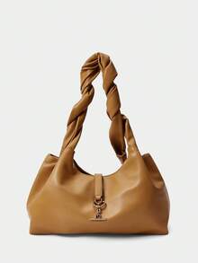 SHECARRY DAMVÄSKA Enkelaxelväska Brun Mjuk För Pendling - Brun - Visa 3