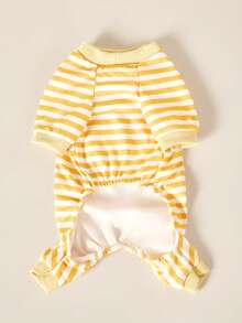 PETSIN 1pc Pet Cat Dog Universal Classic Polka Dot Stripe Pattern Print Elastic Knit Comfortable Four Legged Clothes Dog Sweet And Cute Jumpsuit