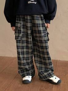 DAZY Tween Girls Woven Plaid Pants - Multicolor - View 6