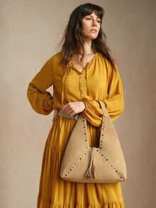 SHECARRY Ladies' Shoulder Bag, Suitable For Women's Daily Commute - Apricot - View 7