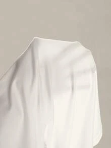 Resyla 两件套：女士印花圆领短袖上衣和条纹印花抽绳腰长裤 - 白色 - 查看 7