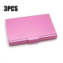 1pc Creative Business Card Box, Aluminum Alloy Business Card Box, Business Card Holder, Business Card Holder, Business Card Holder, Card Storage, Business Card Storage, Credit Card Case, Wallet, Home Storage Box, Office Supplies And Office Storage. - Multicolor - View 24