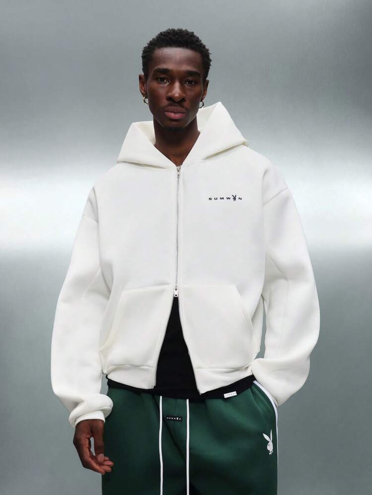 PLAYBOY X SUMWON Full-Zip Hoodie With Drawstring And Pocket