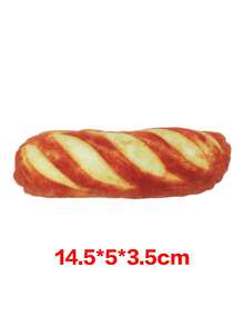 Juguete masticable para perros con forma de pan - Juguete de dentición suave y resistente a mordeduras para cachorros y perros pequeños - Juguete interactivo y divertido - Multicolor - Ver 9