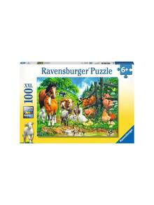 Ravensburger Animal Get Together 100 Piece Jigsaw Puzzle Age 6 Years+ 10689 - Multicolor - View 1
