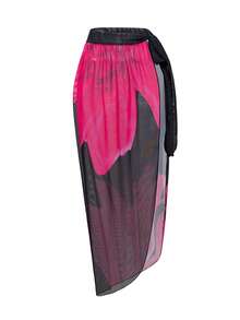 Swim Oasis Bộ bikini in họa tiết nâng ngực gợi cảm dành cho nữ + Chân váy lưới in họa tiết đồng bộ, Xuân/Hè - Nhiều màu - Xem 6