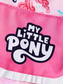 My Little Pony X SHEIN 1件可爱蕾丝印花围裙，防水防油材质，舒适柔软，厨房烘焙必备，男女皆宜，彩虹款，图案包括暮光闪闪/云宝黛西/碧琪/苹果嘉儿/柔柔/瑞瑞 - 粉色 - 查看 8