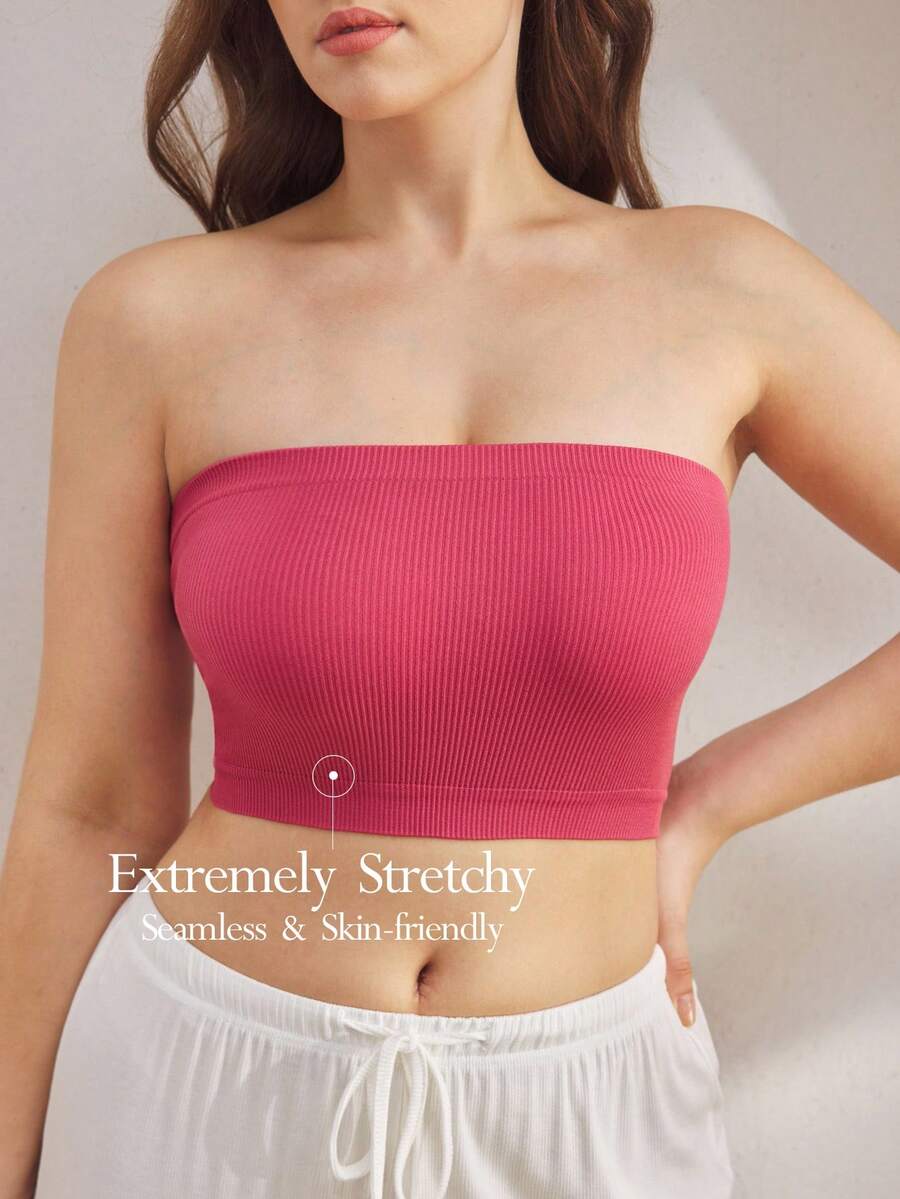 Ocili Plus Size Seamless Comfortable Casual Bralette & Wireless Bra