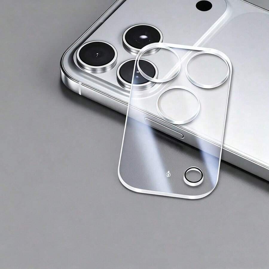 1pc Camera Lens Protector Film, Transparent Full Coverage Anti-Fall Anti-Scratch Waterproof Compatible With Apple 17/ 17 Air/ 17 Pro/ 17 Pro Max Applicable To Daily Shield, Office, Home Phone Camera Cover Shockproof Scratch Resistant - Multicolor - View 1