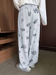 DAZY 可爱考拉图案柔软毛绒睡裤，秋冬款