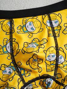 Transformers X SHEIN 男童舒适、柔软、可爱卡通机器人印花平角内裤 - 彩色 - 查看 13