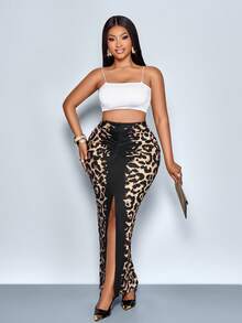 SOLERSUN 大码女装 女士优雅性感宴会派对设计 芥末黄性感优雅简约春秋季 - 棕色 - 查看 6