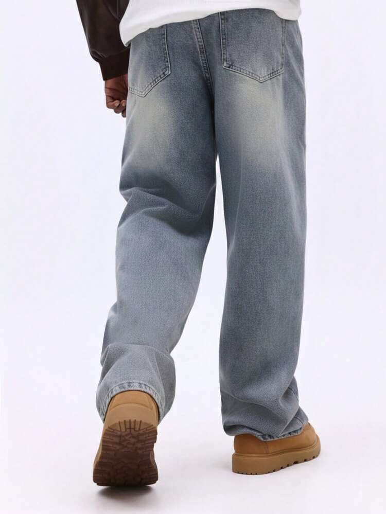 Wide Leg Eyelet Embellished Jeans