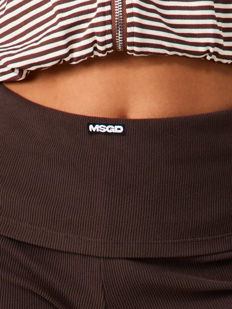 MISSGUIDED Gerippte Hot Pants mit hoher Taille für Sommer Festival Loungewear Komfort Shorts