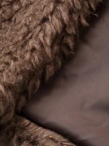 DAZY Tween Girls Faux Fur Vest Jacket - Coffee Brown - View 8