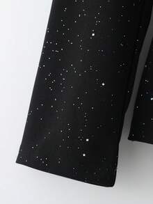 GlowEve Blazer attillato da donna con foil oro e argento, adatto per l'autunno/inverno - nero - Visualizzare 4