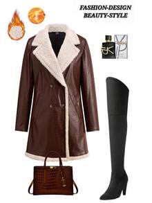 Ellevyn Cappotto casual in PU con chiusura lampo frontale e patchwork a palloncino, adatto per donne in autunno e inverno, ideale per Natale, Capodanno, Ringraziamento e occasioni eleganti, con stampa leopardata e paillettes - Bianco e nero - Visualizzare 11