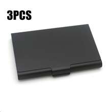 1pc Creative Business Card Box, Aluminum Alloy Business Card Box, Business Card Holder, Business Card Holder, Business Card Holder, Card Storage, Business Card Storage, Credit Card Case, Wallet, Home Storage Box, Office Supplies And Office Storage. - Multicolor - View 27