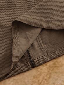 HIMLAND 男士休闲灯芯绒翻领夹克，适合日常穿着 - 彩色 - 查看 8