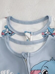 2pcs Baby Boy Soft & Comfy Snug Fit Sleepwear Set, Cute Rabbit Cartoon Zipper Long Sleeve Top And Long Pants Jumpsuit Pajamas Baby Pajamas Baby Sleep Wear 2 Way Zipper Footed Pajamas For Baby Baby Bunny Pajamas Back To School Clothes Travel Clothes Pajama Summer Fall Clothes Pajamas Sets Snug Fit Tight Fit Pajamas Winter